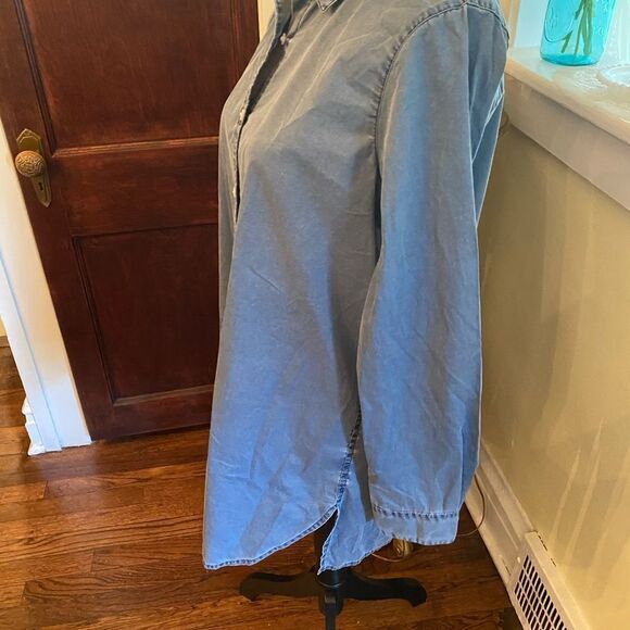 Garnet Hill Sz M 100% Cotton Shirt/Dress EUC - Picture 3 of 6